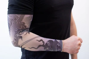 Tattoo Ärmel Strümpfe Gray Dragon