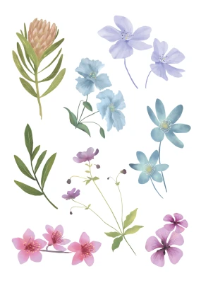 Spring Watercolor Flowers